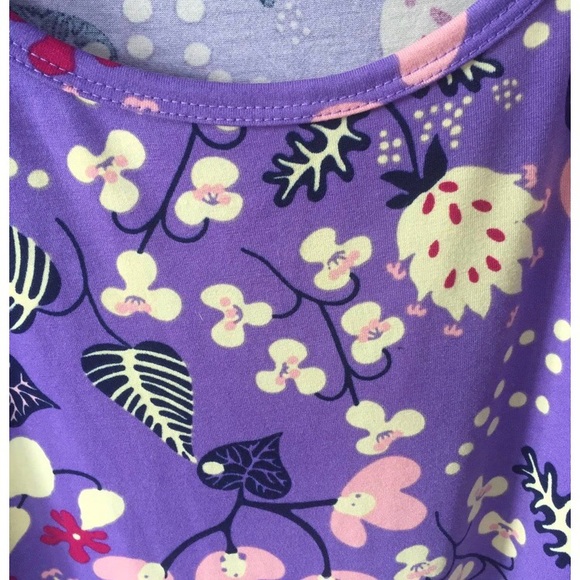LuLaRoe julia floral lavender xxl dress - Picture 2 of 4